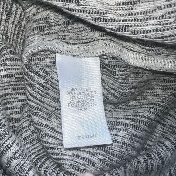 Pure Jill Womens Abstract Pattern 3/4 Sleeve Knit Top Gray Size S Lightweight - Picture 5 of 8